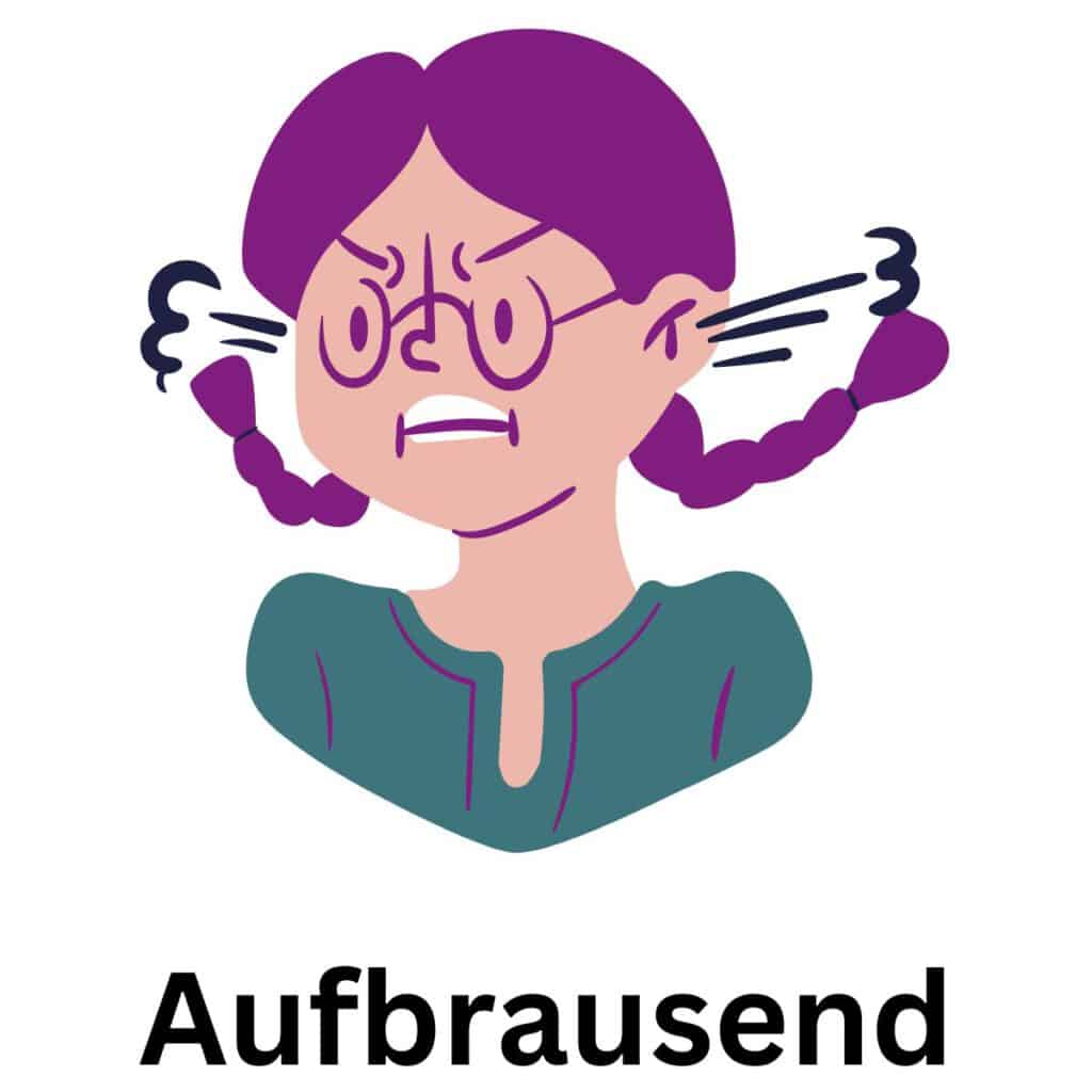 Frau, die wütend aussieht: Der aufbrausende Selbstzweifel-Typ schaltet von 0 auf 100.