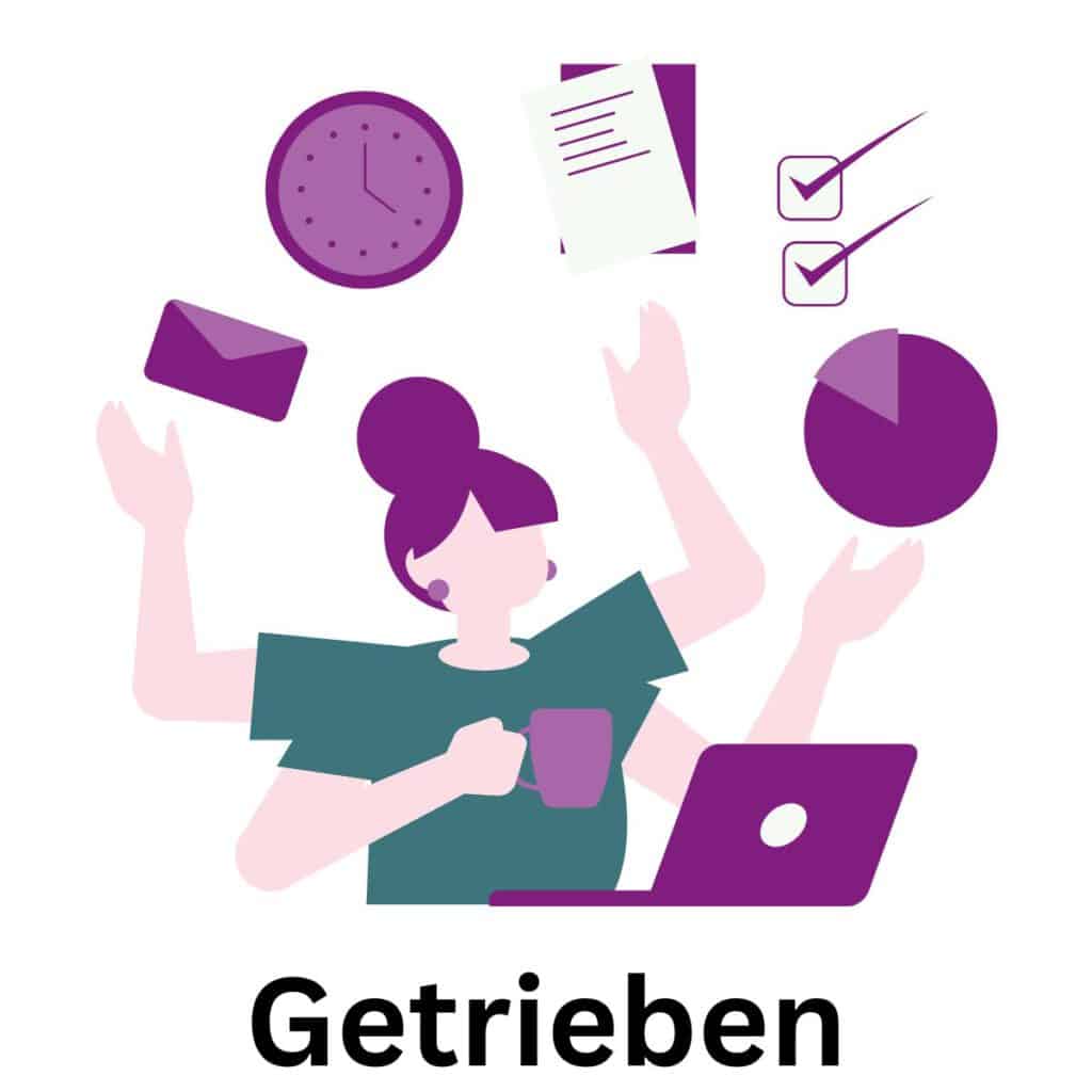 Person mit einer langen Aufgabenliste, dargestellt mit 4 Armen, die alles gleichzeitig erledigen: Der getriebene Selbstzweifel-Typ ist ein klassischer Over-Achiever